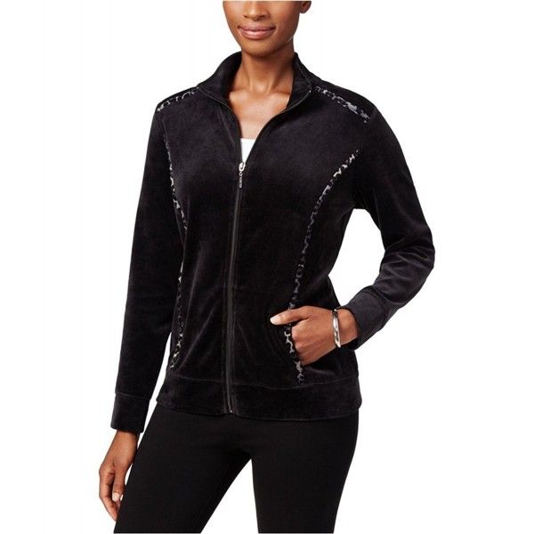 Karen Scott Womens Velour deepblack