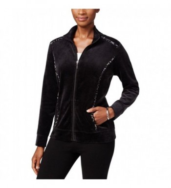 Karen Scott Womens Velour deepblack