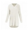 Sleeve V Neck Hi Lo Knitted Sweater