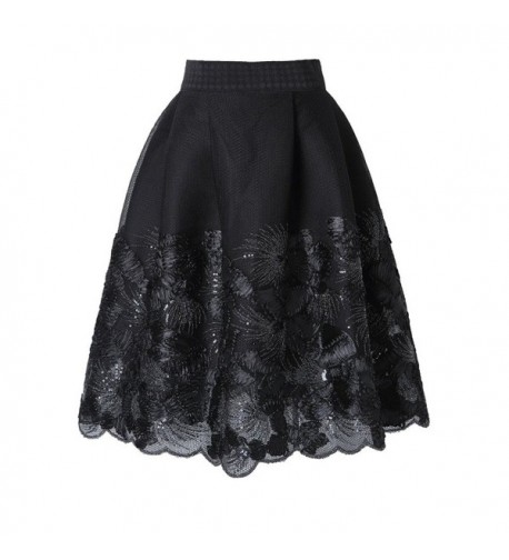 Joeoy Womens Elegant Embroidery Skirt XL