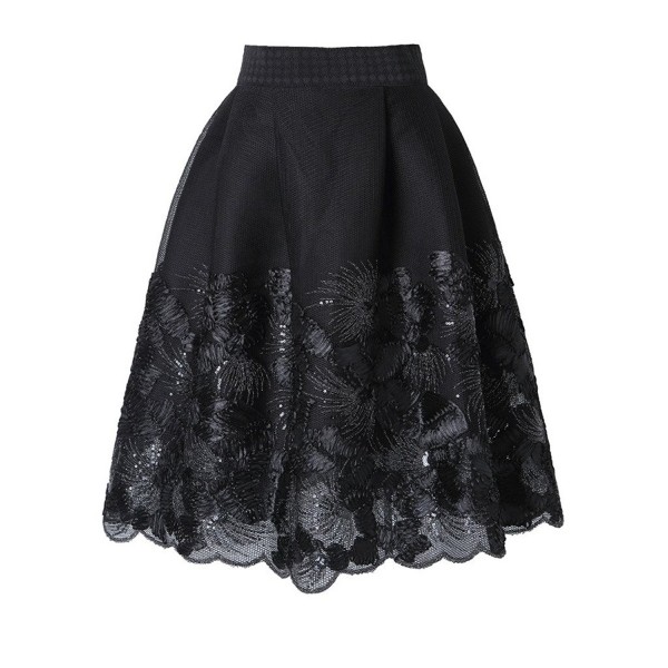 Joeoy Womens Elegant Embroidery Skirt XL