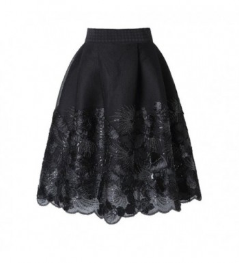 Joeoy Womens Elegant Embroidery Skirt XL
