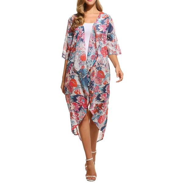 Kulzer Floral Chiffon Cardigan Colorful