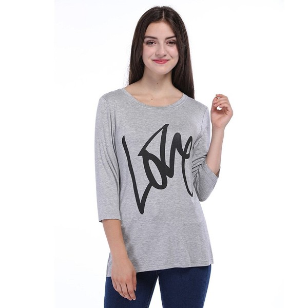 Fancyqube Womens Sleeve Letters Print
