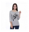 Fancyqube Womens Sleeve Letters Print