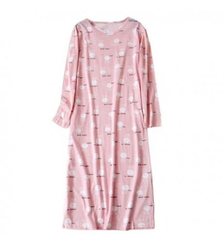 ENJOYNIGHT Sleepwear Nightgown Sleeves Pockets