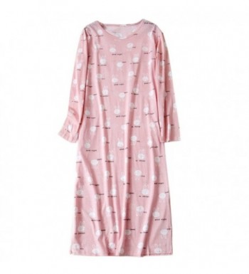 ENJOYNIGHT Sleepwear Nightgown Sleeves Pockets