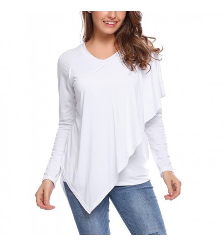 Womens Sleeve Ruffles Casual Stretch