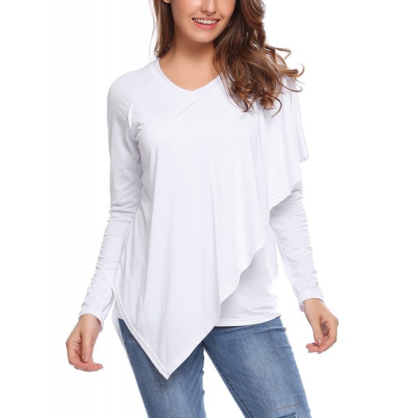 Womens Sleeve Ruffles Casual Stretch