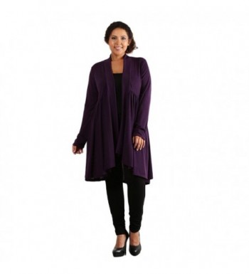 Aris Stretch Cardigan Sweater Purple