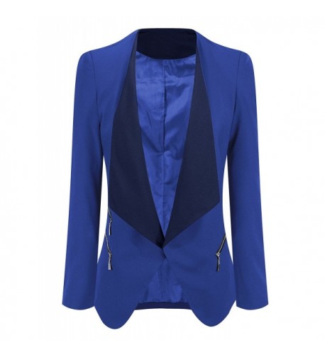 ACKKIA Womens Draped Blazer Business