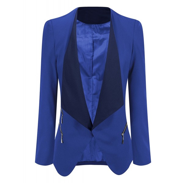 ACKKIA Womens Draped Blazer Business