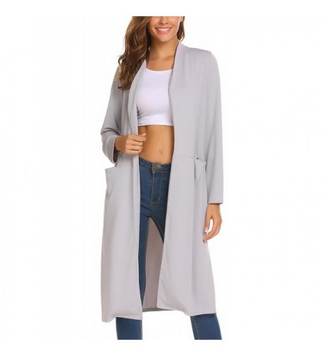 ODlover Womens Trench Lightweight Cardigans