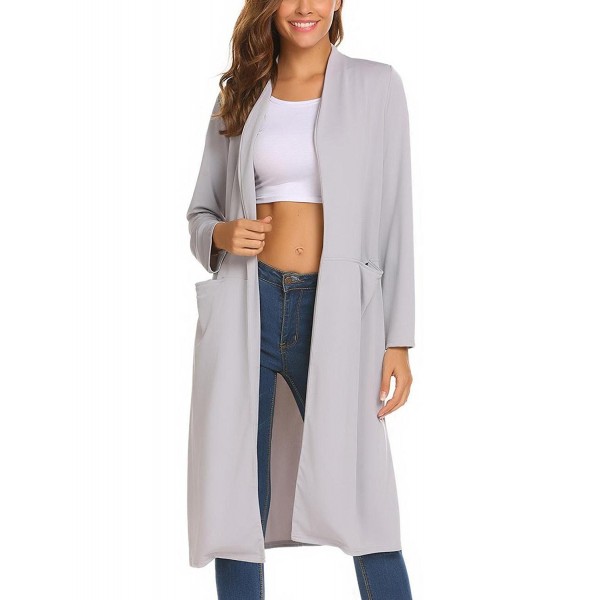 ODlover Womens Trench Lightweight Cardigans