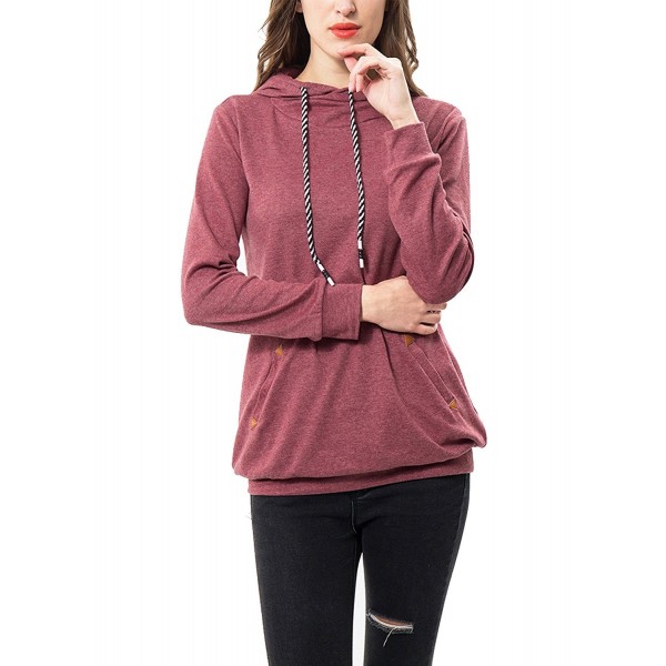 Womens Sleeve Pullover Sweatshirt Pockets