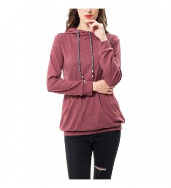 Womens Sleeve Pullover Sweatshirt Pockets