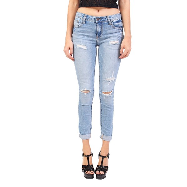 Ci Sono Middle Distressed Cropped