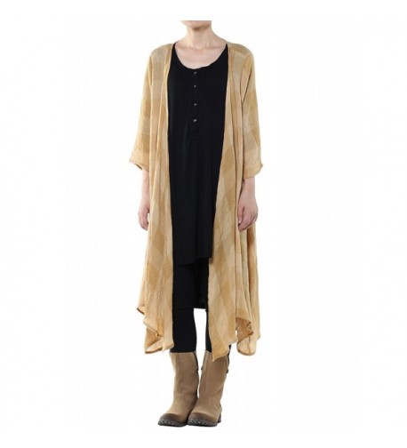 Mordenmiss Womens Loose Cardigan Yellow