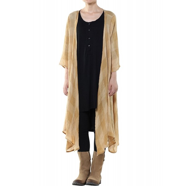 Mordenmiss Womens Loose Cardigan Yellow