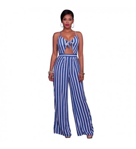 Womens Spaghetti Stripe Jumpsuits Rompers