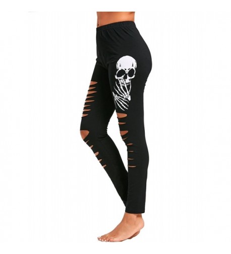 Womens Skull Pattern Trousers Length