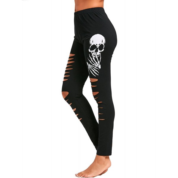 Womens Skull Pattern Trousers Length