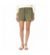 Splendid Womens Voile Shorts Olive