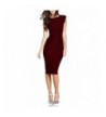 REPHYLLIS Womens Bodycon Business Burgundy