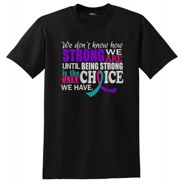 How Strong We Are Thyroid Cancer T-Shirt Unisex Black w/Teal Purple ...