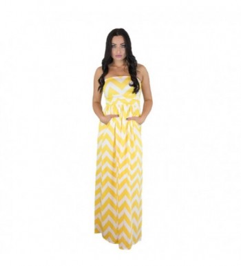 Womens Sleeveless Chevron Empire Yellow