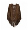 Choies Womens Coffee Suedette Fringed