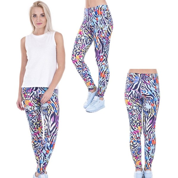 multicolored Stripes Digital Printed Leggings