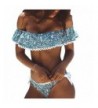 Luckyauction Swimsuit Ruffled Off shoulder Flounce