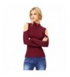 Ambiance Womens Stretchy Ribbed Shoulder