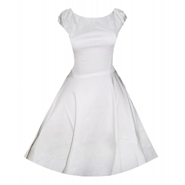 1950s white dress