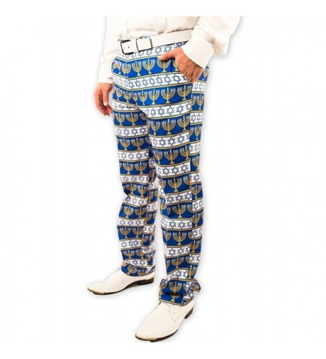 Mens Chanukah Menorah Pants Hanukkah