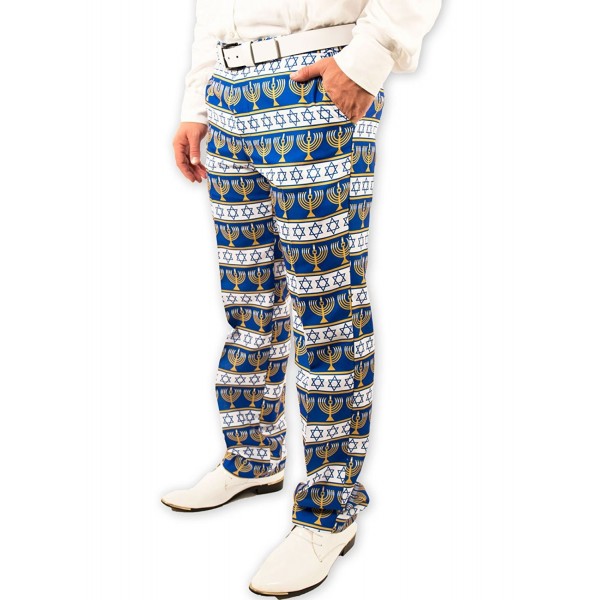 Mens Chanukah Menorah Pants Hanukkah