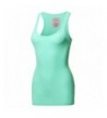 Solid Basic Racer Back Ribbed Aquamarine