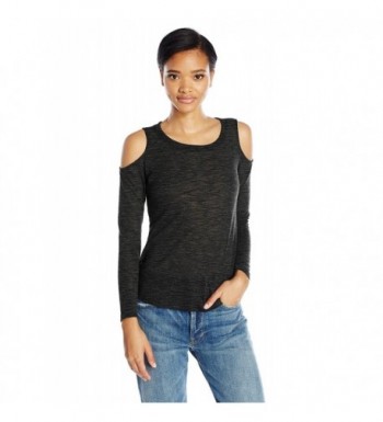 Splendid Womens Melange Shoulder Black