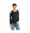 Splendid Womens Melange Shoulder Black