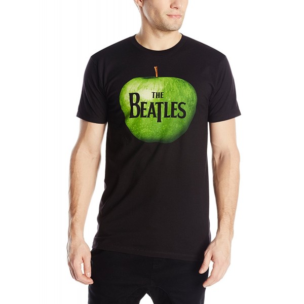 Men's The Beatles Apple Logo T Shirt - Black - C511Q2VAV6Z