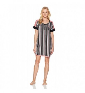 Layla Womens Sleeve Sleepshirt Stripe