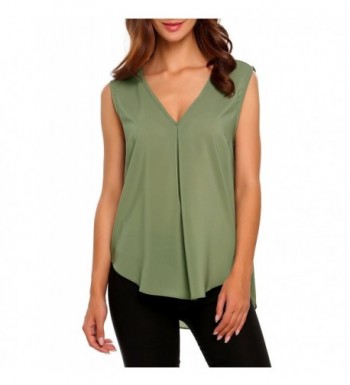 Zeagoo Womens Chiffon Blouse Sleeveless