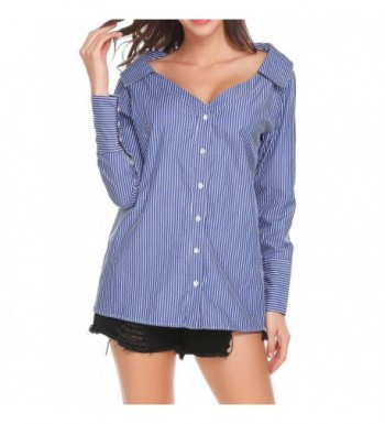 Soteer Womens Sleeve Striped Button