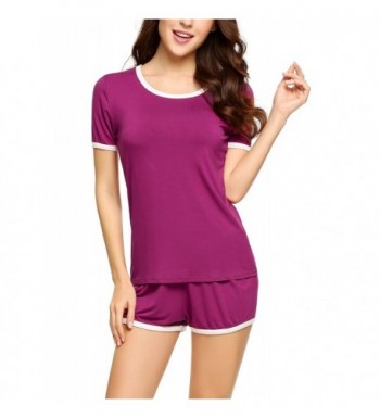 HOTOUCH Womens Round neck Sleepwear Sleeve