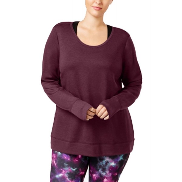 Ideology Womens Sleeves Casual Purple