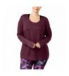 Ideology Womens Sleeves Casual Purple