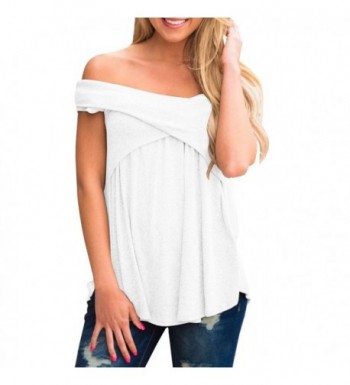 FISACE Casual Ruffle Shoulder Blouses