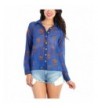 Love Melrose Womens Chiffon Button