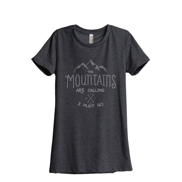 Mountains Calling Relaxed T Shirt Charcoal